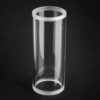 Tubo BitsPower Z-Tube 150 tubo transparente Ø60 mm comprimento 150 mm capacidade de refrigerante 0,274 L