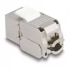 Módulo Keystone DeLOCK RJ45 fêmea para LSA Cat.6A com LED prateado-branco