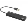 Hub USB Tellur Basic 4 portas USB 2.0 — preto, 4 portas USB-A