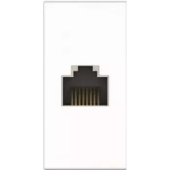 Kindermann 7464000527. Tipo de conector fêmea: RJ-45, módulos quantidade (máx.): 1 módulo(s). Cor do produto: branco. Largura: 45 mm, profundidade (mín.): 4,7 cm (7464000527)