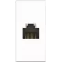 Kindermann 7464000527. Tipo de conector fêmea: RJ-45, módulos quantidade (máx.): 1 módulo(s). Cor do produto: branco. Largura: 45 mm, profundidade (mín.): 4,7 cm (7464000527)