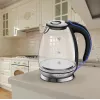Chaleira Maestro MR-054, 1,7 l, 2200 W, caixa de vidro, retroiluminação azul, resistência oculta