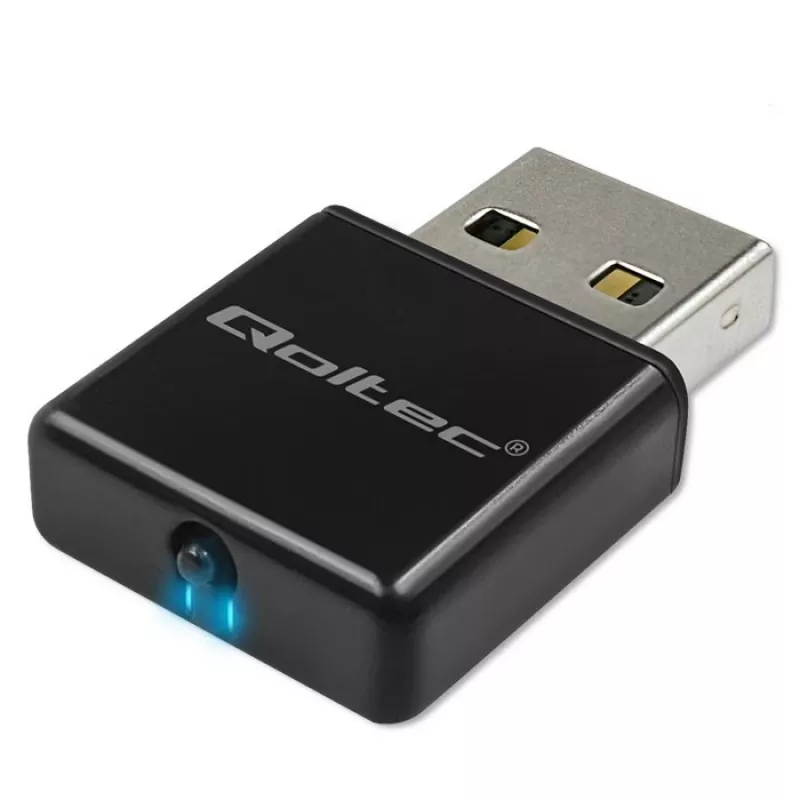 Adaptador USB Wi-Fi QOLTEC NANO 56986 — Mini-N, USB 2.0, 802.11n