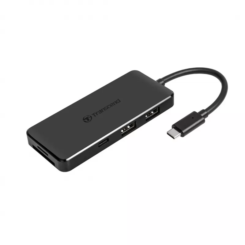 Transcend HUB5C USB 3.2 Gen 2 (3.1 Gen 2) Type-C preto