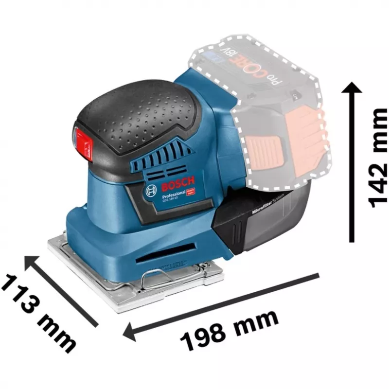 Lixadeira excêntrica sem fio Bosch GSS 18V-10 Professional