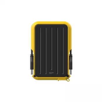 Disco externo Silicon Power A66 2TB USB 3.2 Gen 1 (Type-A) preto/amarelo