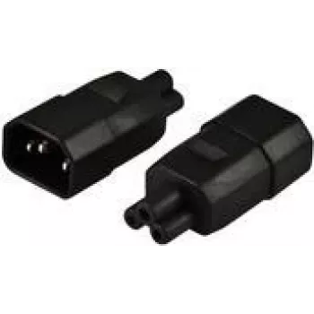 Cabo de alimentação adaptador 220V (C14) ficha -> IEC 320-C5 (Mickey) (Adap-C14-IEC320-C5)