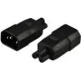 Cabo de alimentação adaptador 220V (C14) ficha -> IEC 320-C5 (Mickey) (Adap-C14-IEC320-C5)