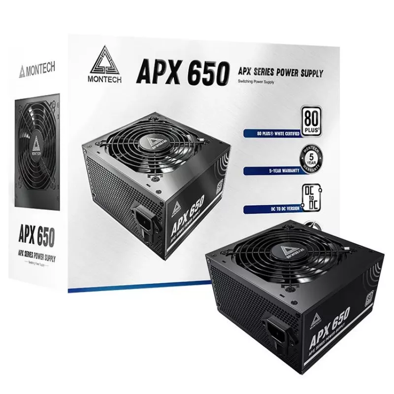 Fonte de alimentação Montech APX650 650 W 20+4 pin ATX ATX preto