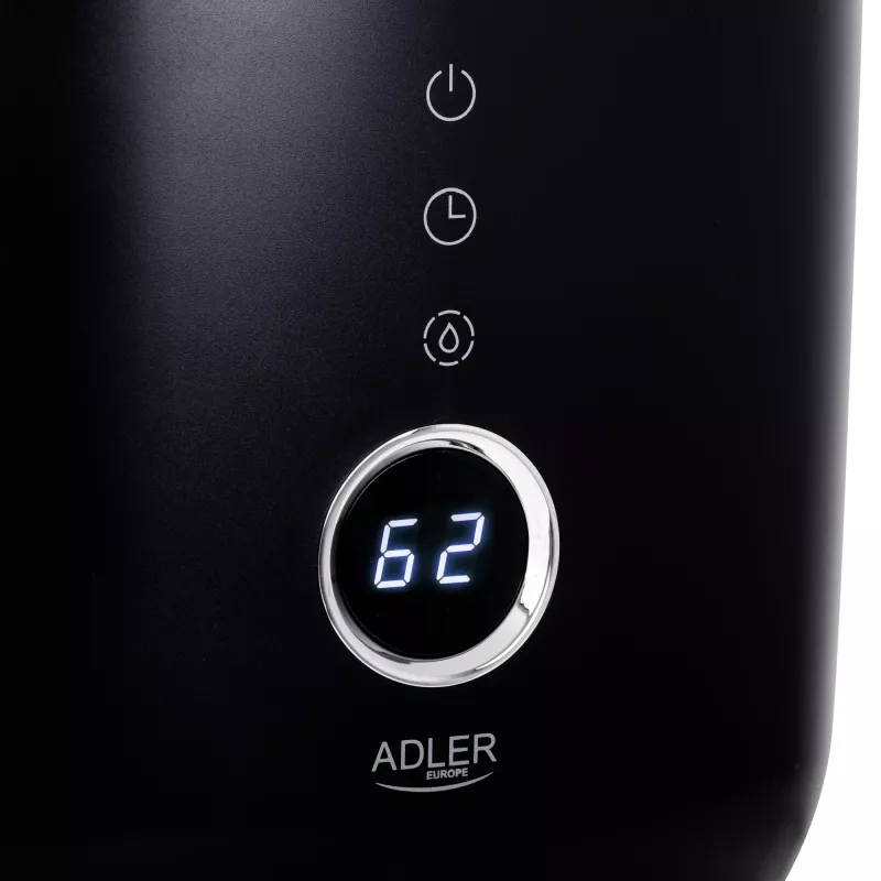 Adler | AD 7972 | Humidificador | 23 W | Capacidade do depósito de água 4 L | Adequado para divisões até 35 m² | Ultrassónico | Capacidade de humidificação 150-300 ml/h | Preto