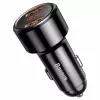 Baseus Magic CCMLC20A-01 carregador de carro, 2x USB-A QC 3.0, 45 W, 6 A, ecrã de tensão, preto