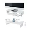 Suporte para monitor LEITZ Freestanding 64340001 — suporte de secretária para ecrãs de 61 cm (24 polegadas), capacidade de carga 20 kg, altura ajustável, branco