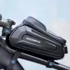 Rockbros B68 Bolsa de quadro de bicicleta com bolso para telemóvel 1,7 l preta