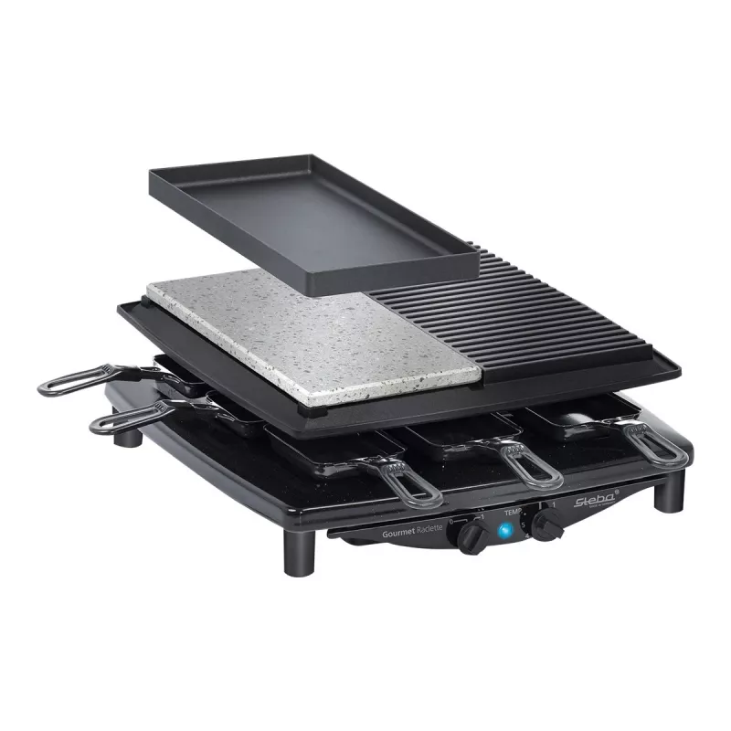 Steba RC 4 Plus Deluxe grelhador raclette, preto