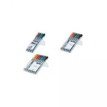 Marcador Staedtler 316 WP6 preto azul castanho verde laranja vermelho
