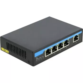 Comutador de rede DeLOCK 87764 Gigabit Ethernet PoE preto