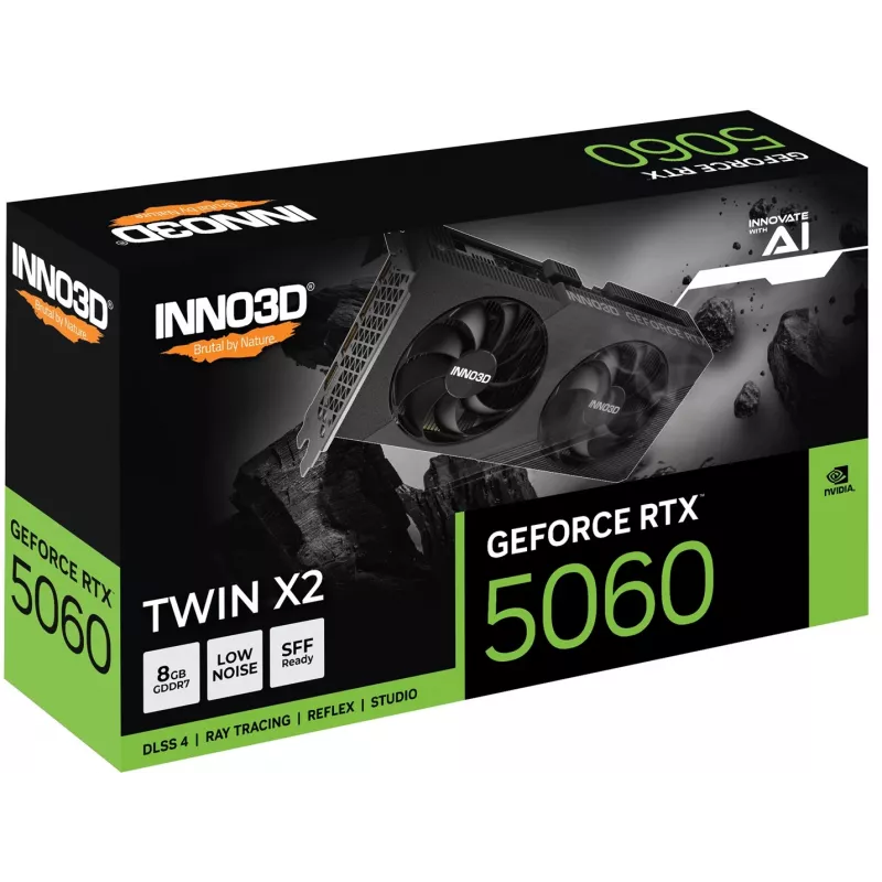Placa gráfica INNO3D GeForce RTX 5060 Twin X2 8GB GDDR7