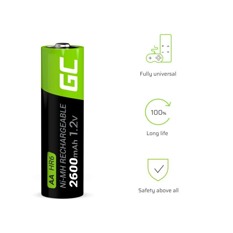 Pilhas Ni-Mh AA R6 2600 mAh x16