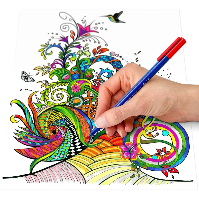 Caneta de feltro Staedtler 323 C10 — cores variadas, 10 cores, ponta de 1 mm