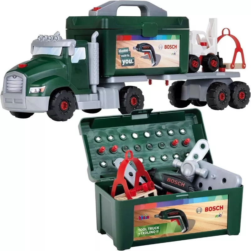 Camião basculante de brinquedo KLEIN 8640 design compacto construção robusta, veículo de brinquedo de faz de conta para crianças