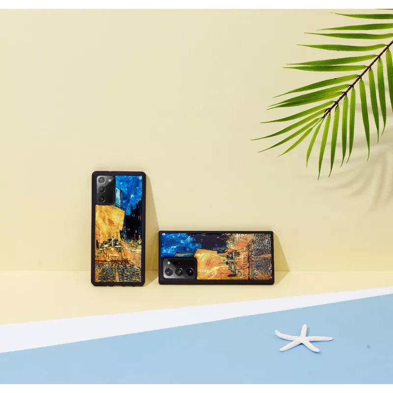 Capa de proteção iKins para Samsung Galaxy Note 20, preto «Cafe Terrace»