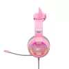Headset gaming HAVIT Gamenote H2233D RGB — circumaural, com fios, rosa
