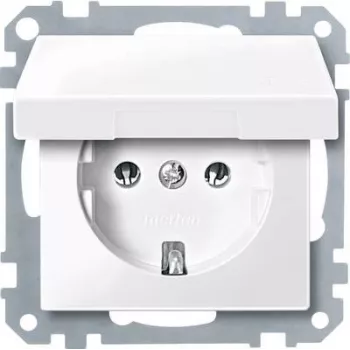 Tomada merten MEG2311-0319 CEE 7/3 branco, termoplástico, 250 V 16 A