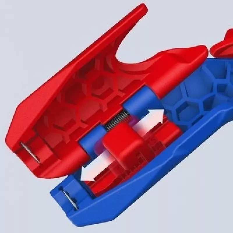 Ferramenta de descarnar Knipex ErgoStrip PV 16 95 03 para cabos PV, batente ajustável, punho ergonómico