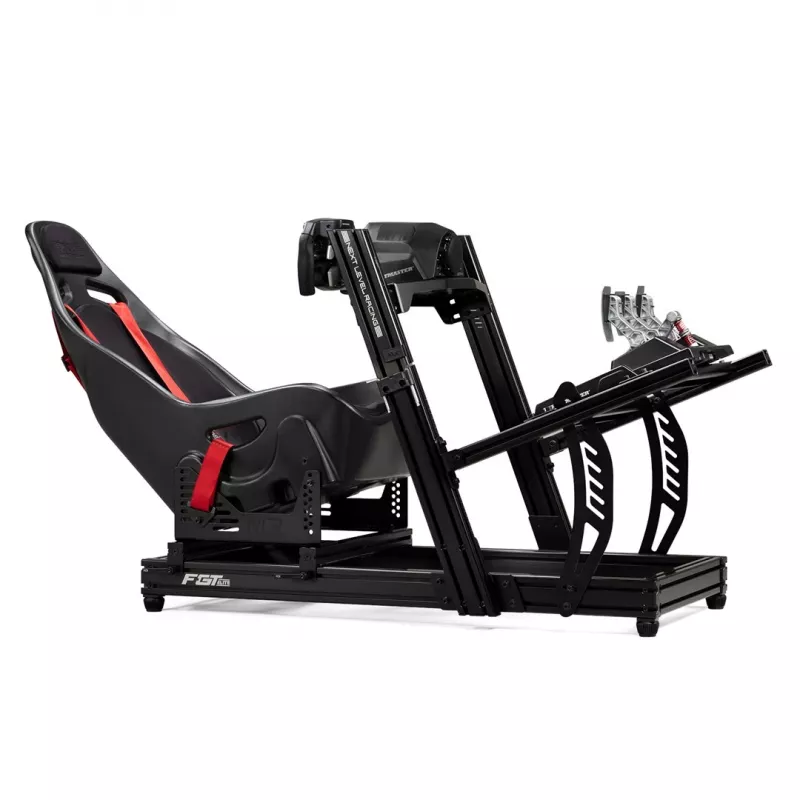 Cockpit de corrida Next Level Racing F-GT Elite Lite Wheelplate Edition altura ajustável compatível com setups de Fórmula e GT
