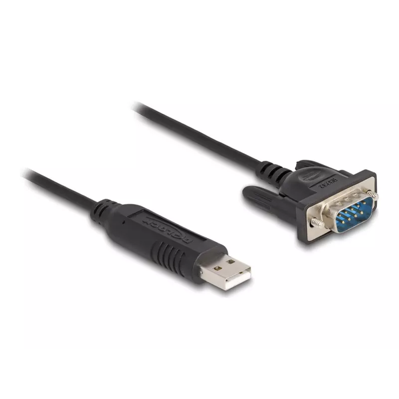 Adaptador USB 2.0 para série RS-232 DeLOCK 50 cm FTDI preto