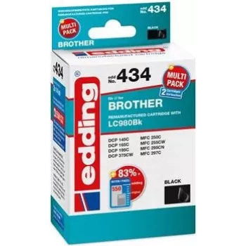 Cartucho de tinta Edding EDD-434 2 unidades compatível preto 14 ml