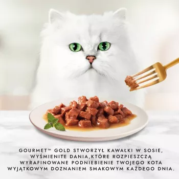 Comida húmida para gatos Purina Nestlé GOURMET Gold Adulto 85 g — frango & salmão, proteína 7%, humidade 82%