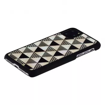 Capa para smartphone iKins para iPhone 11 Pro Max, design pirâmide preto, capa rígida protetora