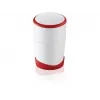 Cortador de alimentos manual Leifheit 03046 — caixa em ABS, pés antiderrapantes, vermelho/branco