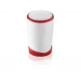Cortador de alimentos manual Leifheit 03046 — caixa em ABS, pés antiderrapantes, vermelho/branco