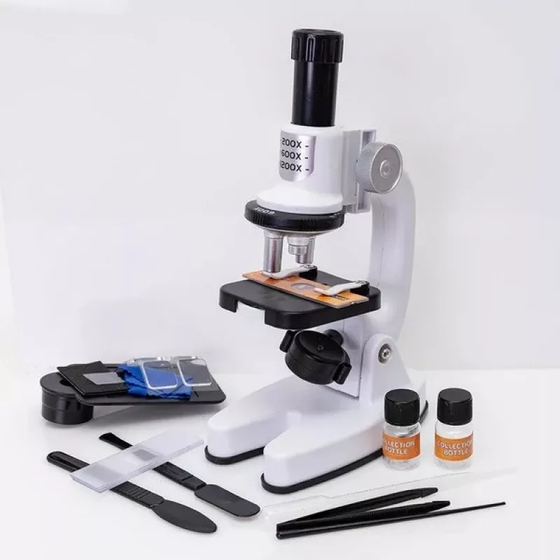 Microscópio Ascato 124582, ampliação 40x, iluminação LED, microscópio didático e de laboratório