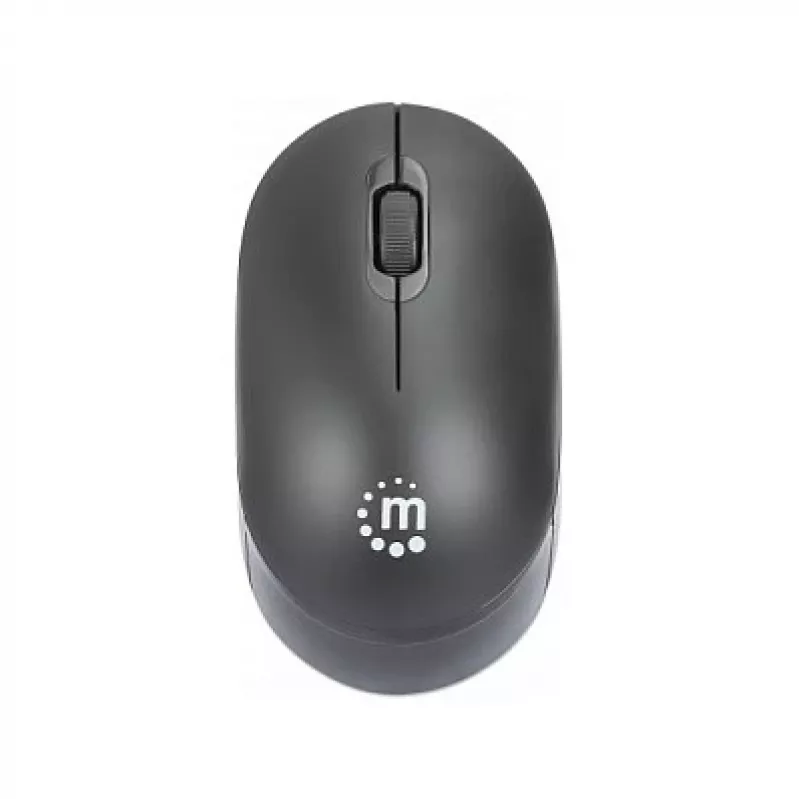 Rato sem fios Manhattan Performance III, preto, 1000 dpi, 2,4 GHz (até 10 m), USB, ótico, ambidestro, três botões com roda de scroll, recetor nano USB, pilha AA (não incluída), base de baixo atrito, três anos de garantia