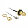 Cabo coaxial DeLOCK 89926 0,1 m SMA MHF I LK preto cinzento