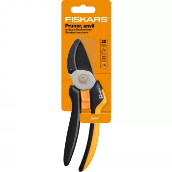 Fiskars Solid L P361 tesoura de poda bigorna preto, laranja