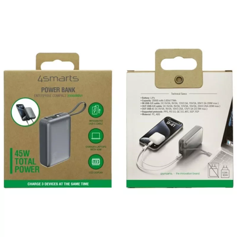 Powerbank portátil 4smarts 541409 20000 mAh