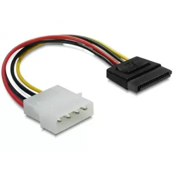 Cabo de alimentação SATA HDD DeLOCK B40160100 ficha 4 pinos reta 0,12 m