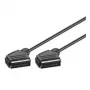 Cabo de ligação Wentronic Goobay Scart, preto, 2 m – ficha SCART (21 polos) > ficha SCART (21 polos) (11703)
