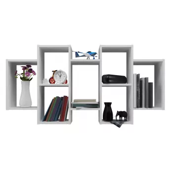 Prateleira flutuante Top e Shop BILBAO 7.0 BI – aglomerado de partículas montado na parede, branco