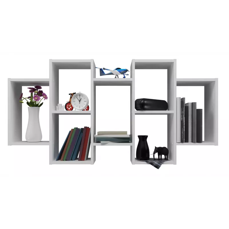 Prateleira flutuante Top e Shop BILBAO 7.0 BI – aglomerado de partículas montado na parede, branco