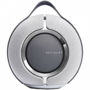 Devialet Mania cinzento-claro com dock