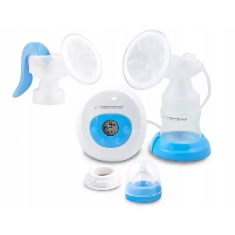 Bomba tira-leite ESPERANZA ECM003B eletrónica 150 ml, ecrã integrado, azul/branco, 100–240 V AC