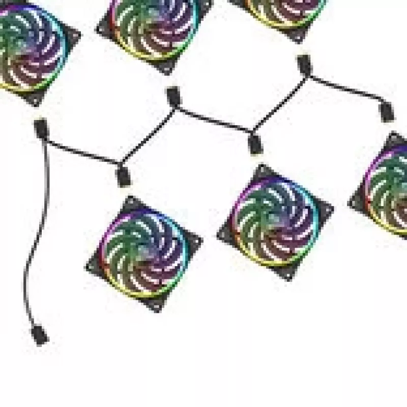 Splitter RGB Akasa AK-CBLD13-85BK cabo splitter LED endereçável 1-para-6