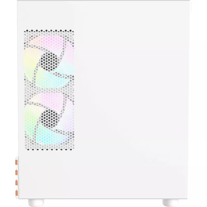 Caixa de PC Micro Tower THERMALTAKE View 170 WS ARGB Snow — Micro ATX, branco, 2x120mm lateral, 1x120mm traseira, fonte de alimentação em baixo, suporta 2,5 polegadas/3,5 polegadas