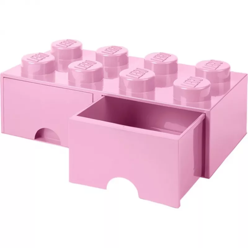 LEGO Brick Drawer 8 rosa, caixa de arrumação rosa