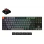 Teclado mecânico Keychron K1X-B3 — formato 80 %, USB + Bluetooth, QWERTY Inglês, 87 teclas, RGB, cinzento